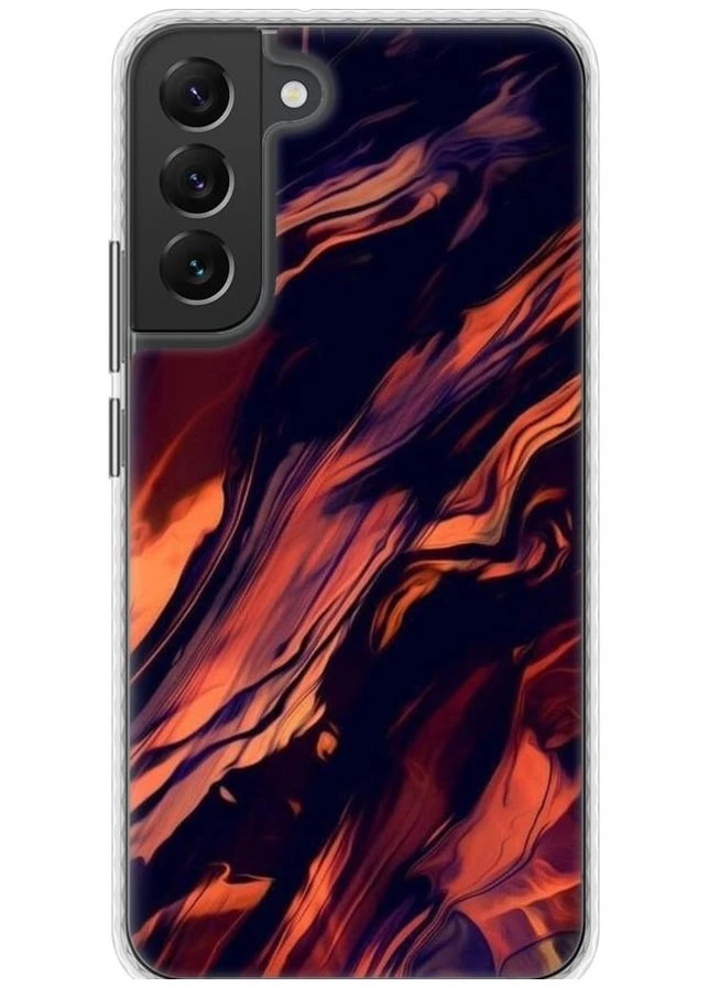 Чехол Bumper чехол 'Черно-оранжевая абстракция' для Endorphone Samsung Galaxy S22 Plus (276323477)