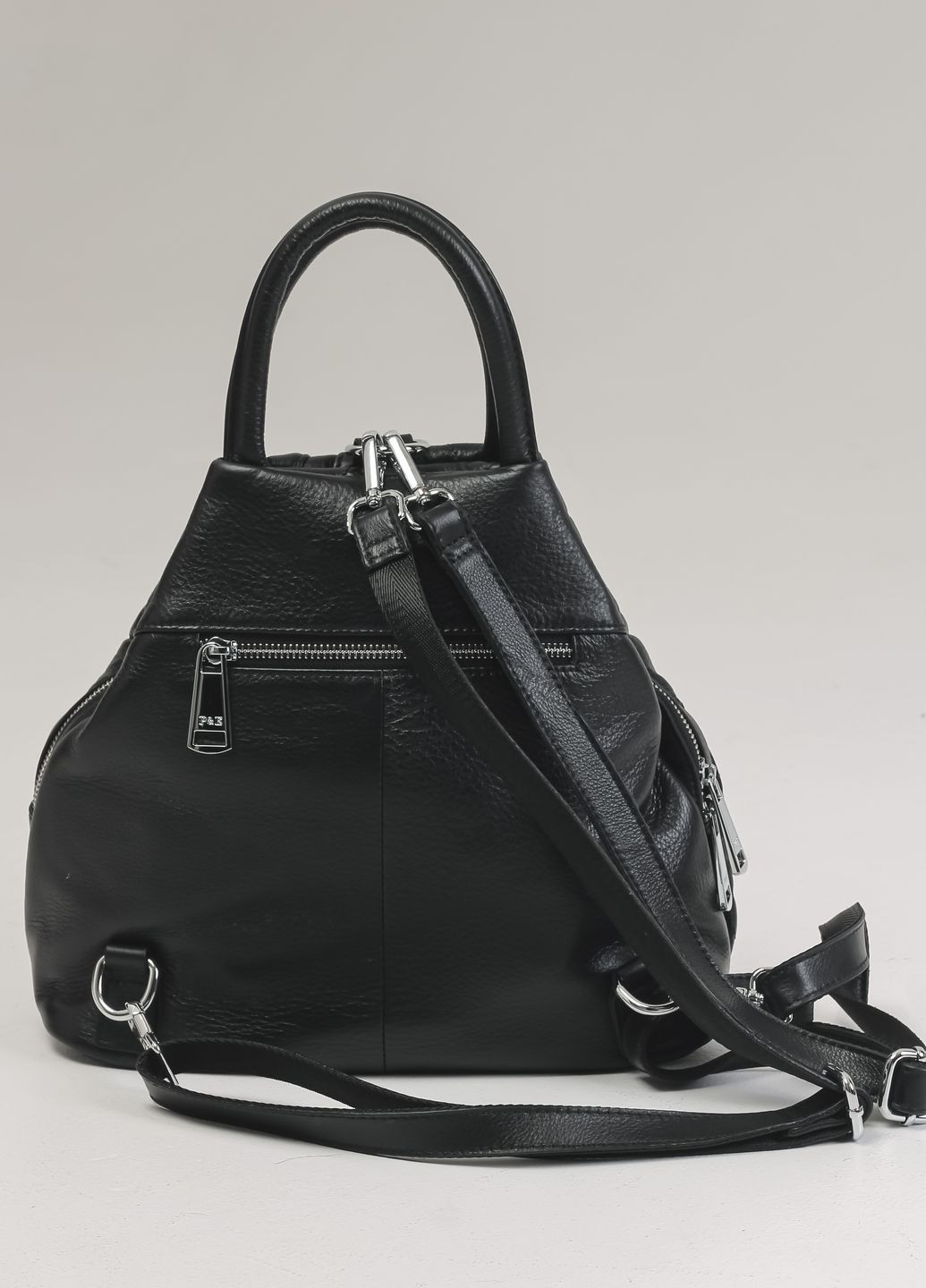 Сумка-рюкзак черная кожа Polina&Eiterou (272607715)