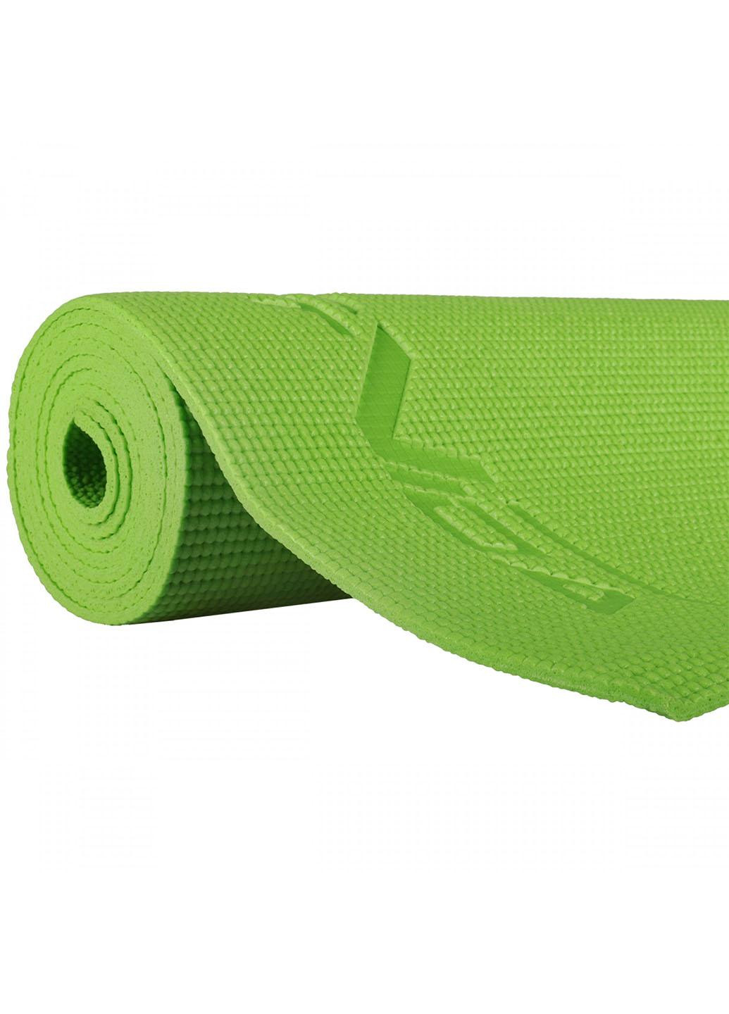 Килимок спортивний PVC 4 мм для йоги та фітнесу SV-HK0050 Green SportVida (263131178)
