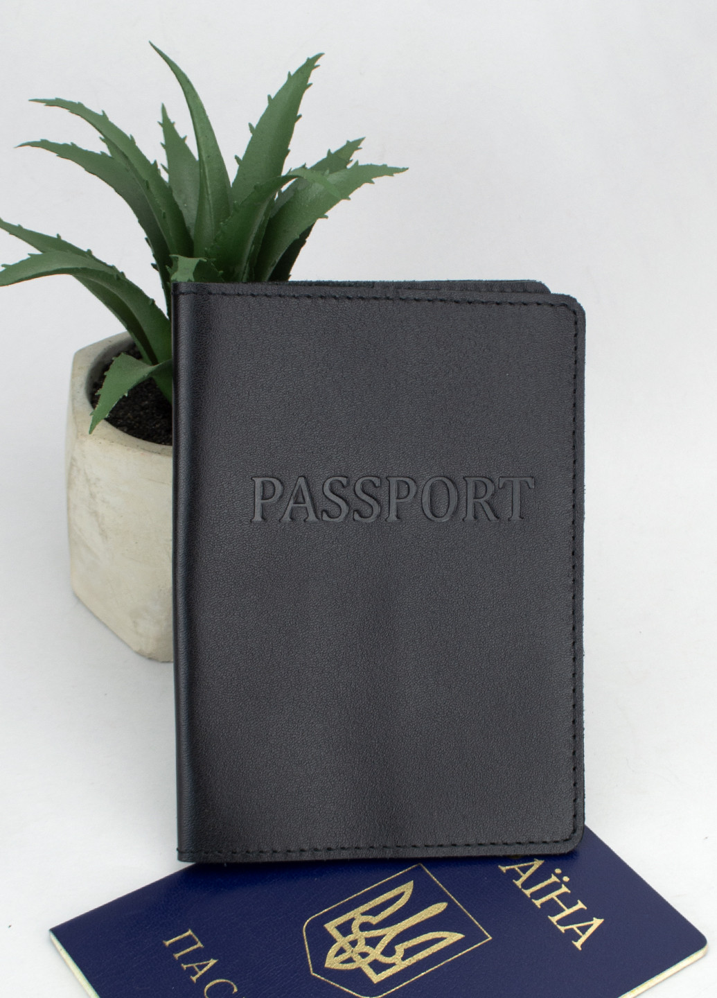 Обложка на паспорт кожаная мужская HC-05 (черная) HandyCover (269267454)