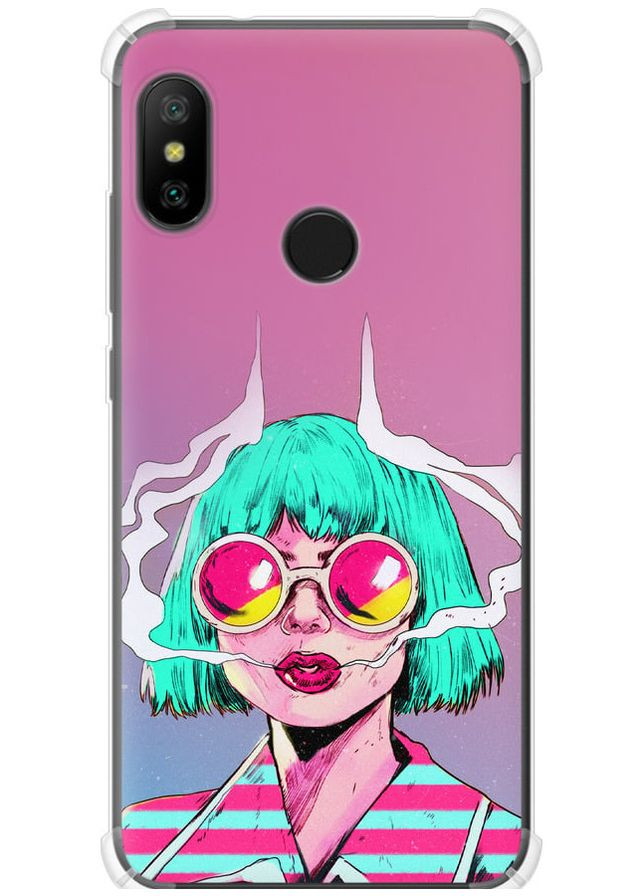 Силикон с усиленными углами чехол 'Поп арт девушка' для Endorphone Xiaomi Redmi 6 Pro (276193186)
