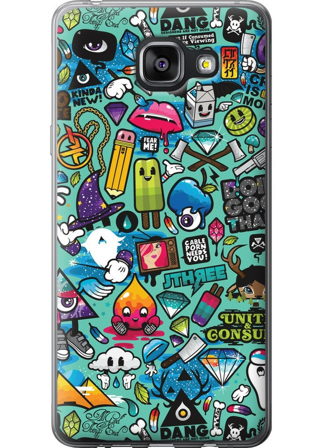 Силіконовий чохол 'Стікер бомбінг 1' для Endorphone Samsung Galaxy A5 (2016) A510F (257905801)