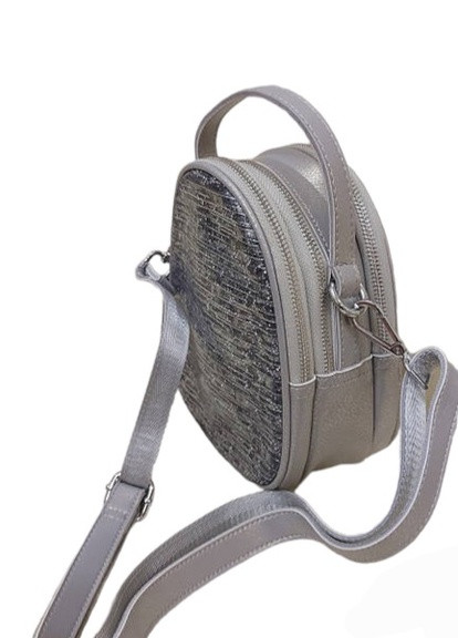 Міська жіноча сумка з натуральної шкіри SVG срібляста Мария 304 (259214912)