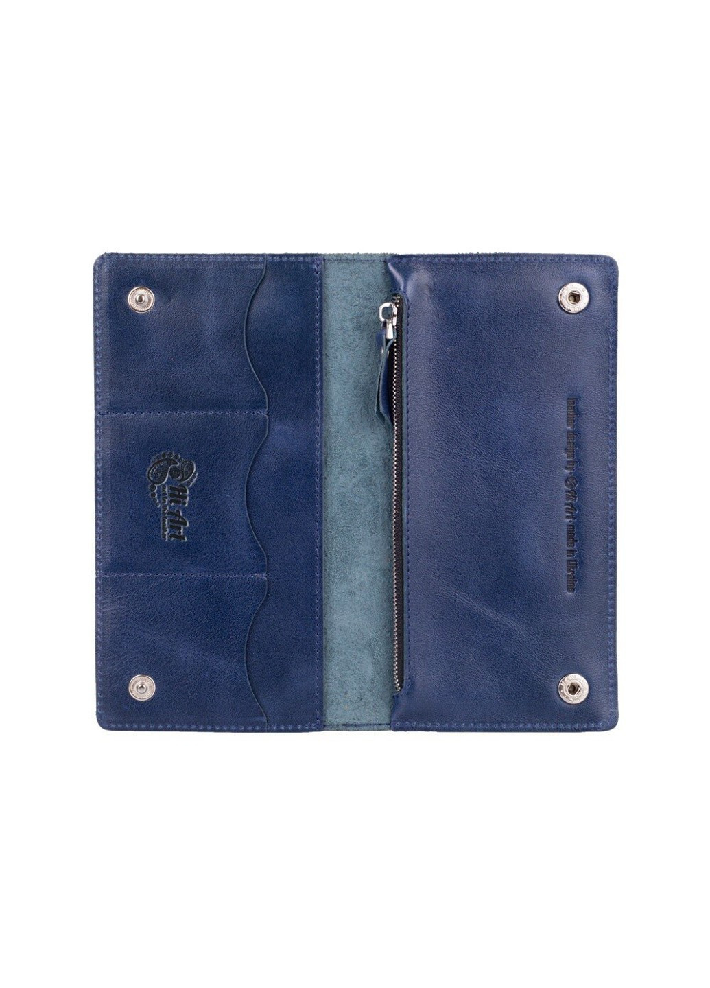Шкіряний гаманець WP-05 Buta Art синій Синій Hi Art (268371337)