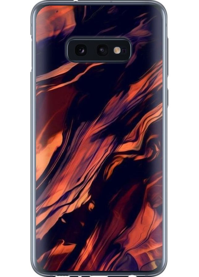 Силиконовый чехол 'Черно-оранжевая абстракция' для Endorphone Samsung Galaxy S10e (276317849)