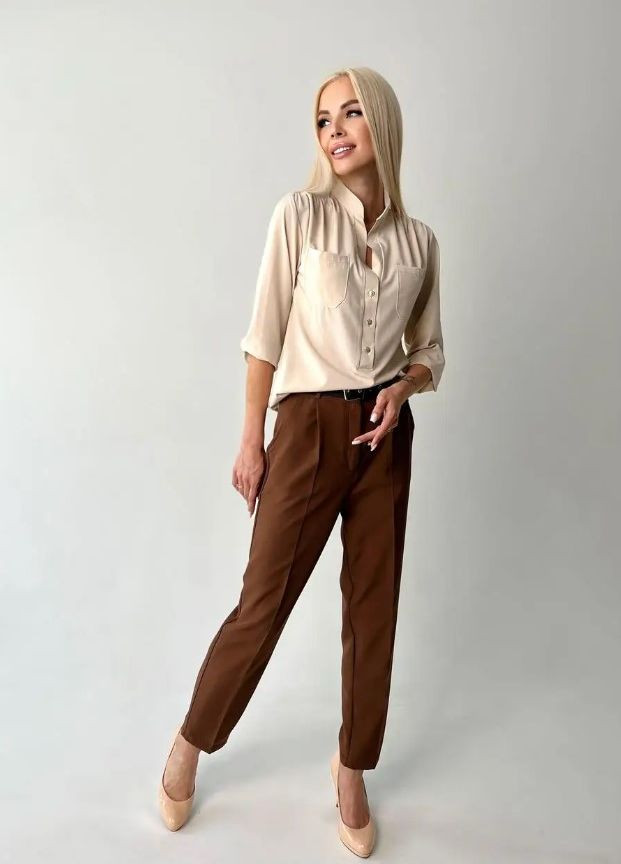 Классические укороченные брюки Fashion Girl (263943407)