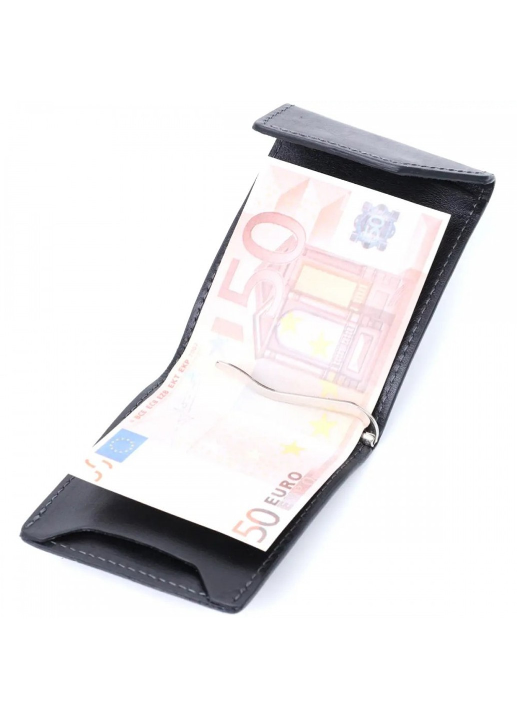 Шкіряний чоловічий затискач для купюр ручної роботи з тримачем Apple AirTag 11619 Grande Pelle (269089200)