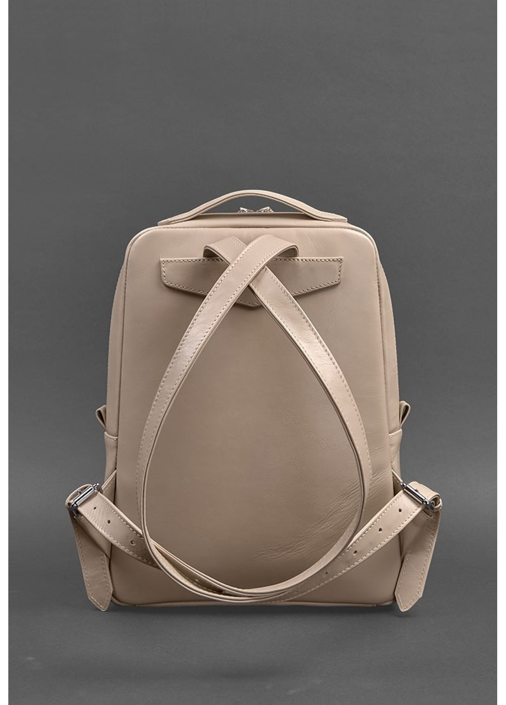 Жіночий шкіряний рюкзак Cooper світло-бежевий краст BN-BAG-19-LIGHT-BEIGE BlankNote (263605910)