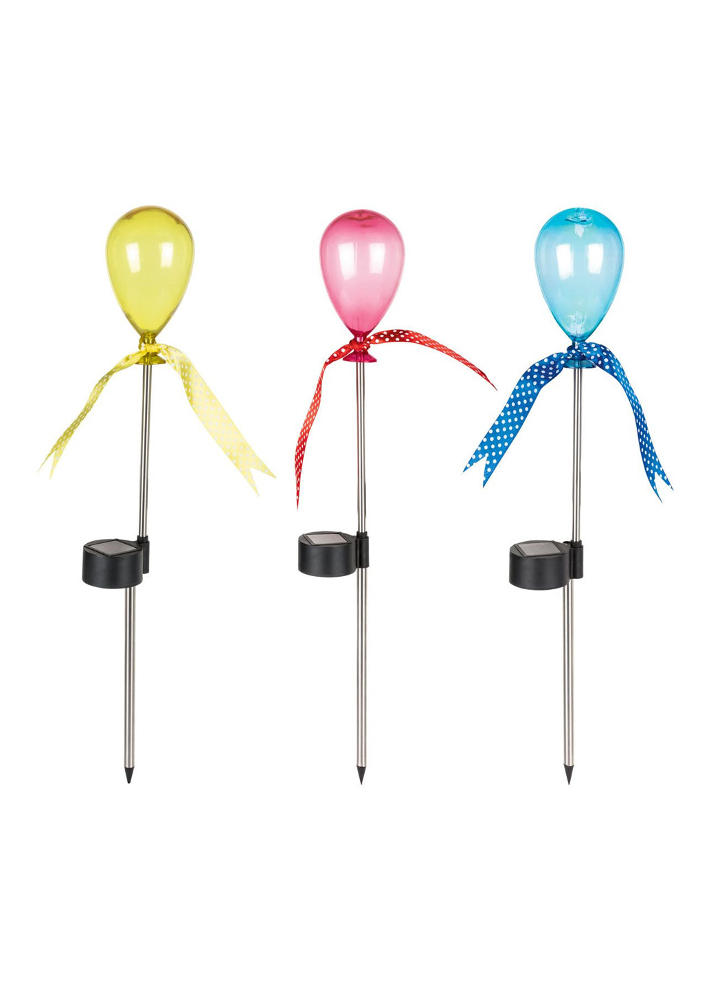 Комплект светодиодных солнечных фонарей 3 шт разноцветный Melinera комбинированный