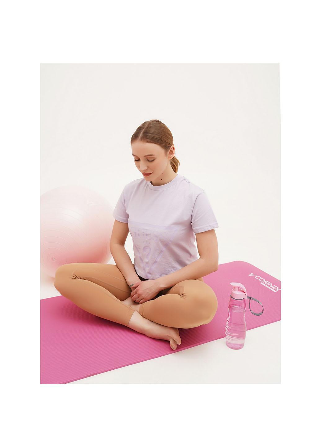 Килимок спортивний Cornix NBR 183 x 61 x 1 cм для йоги та фітнесу XR-0010 Pink No Brand (260375319)