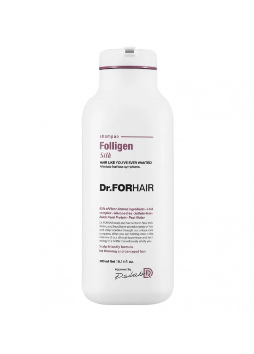 Шампунь для сухих и поврежденных волос Folligen Silk Shampoo 300 мл Dr.Forhair (268218783)