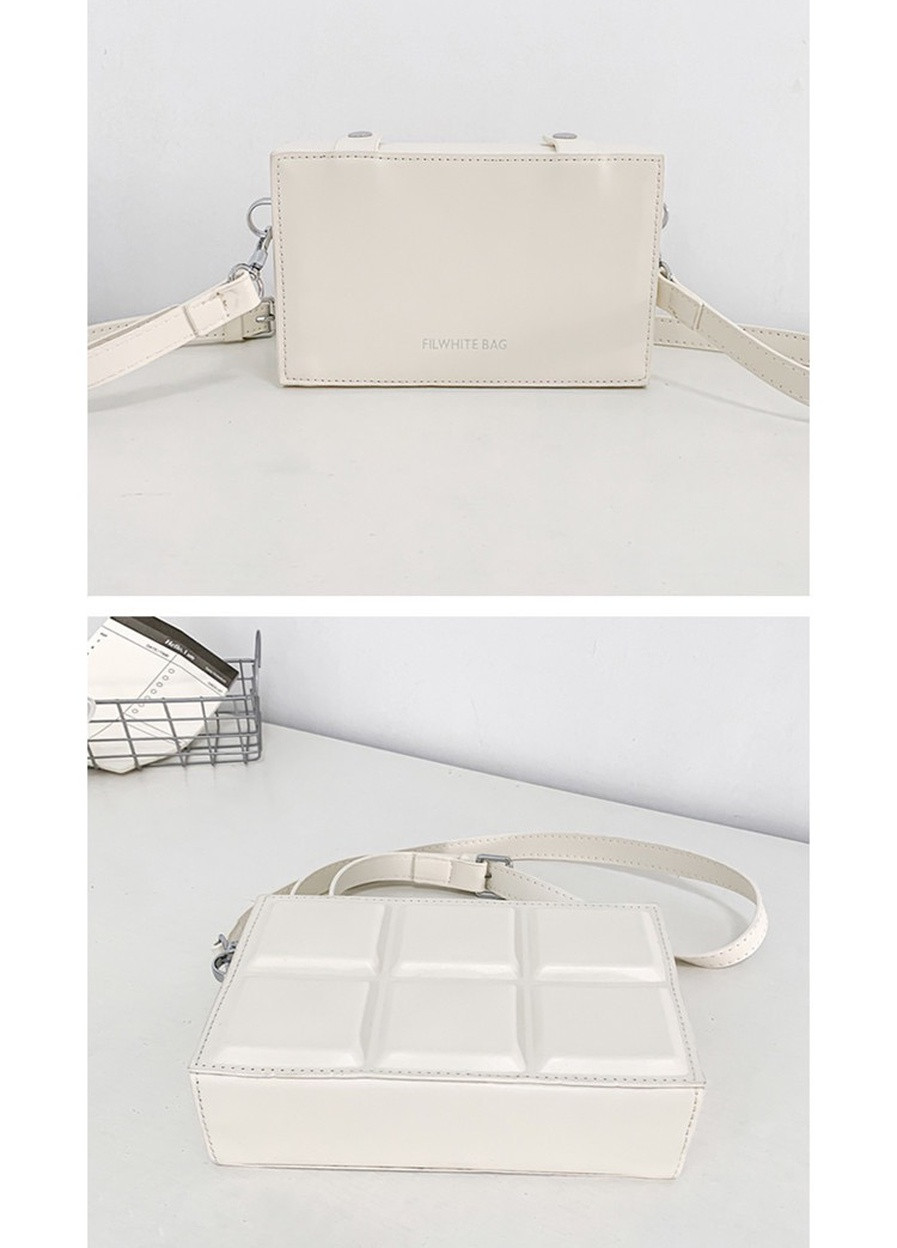 Сумка прямокутна FILWHITE BAG 5506 крос-боді через плече шоколадка біла No Brand (258462249)