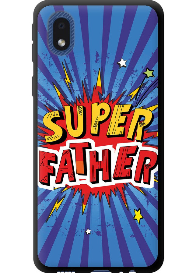 TPU черный чехол 'Супер папа v2' для Endorphone Samsung Galaxy A01 Core A013F (258094076)