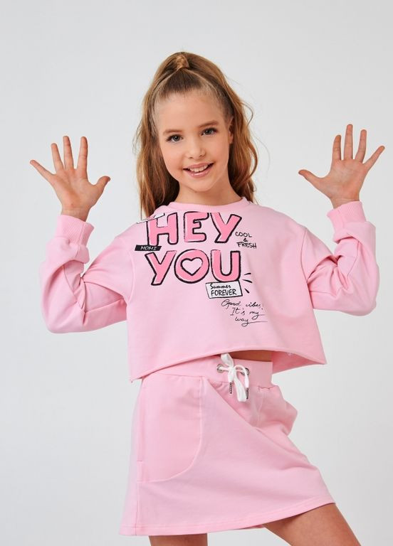 Smil дитячий світшот | 95% бавовна | демісезон | 122, 128, 134, 140 | модний та стильний рожевий рожевий