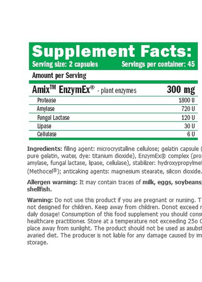 EnzymEx Mult 90 Caps Amix Nutrition (258499763)