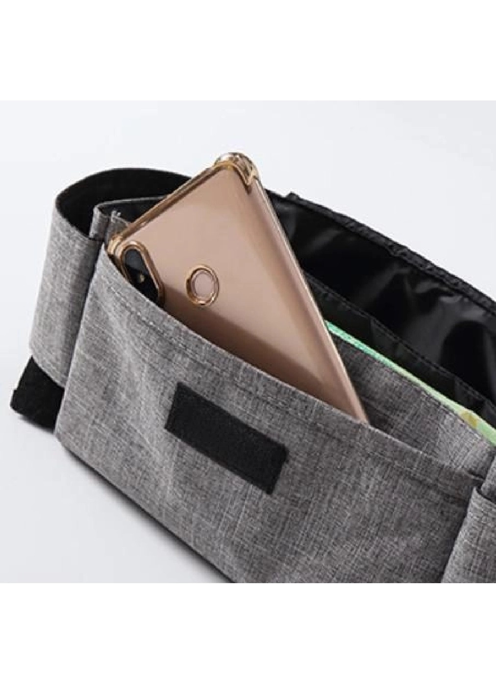 Органайзер сумка на ручку детской коляски компактный универсальный портативный на липучках полиэстер 12.5х22х8 см (475073-Prob) Unbranded (262083048)