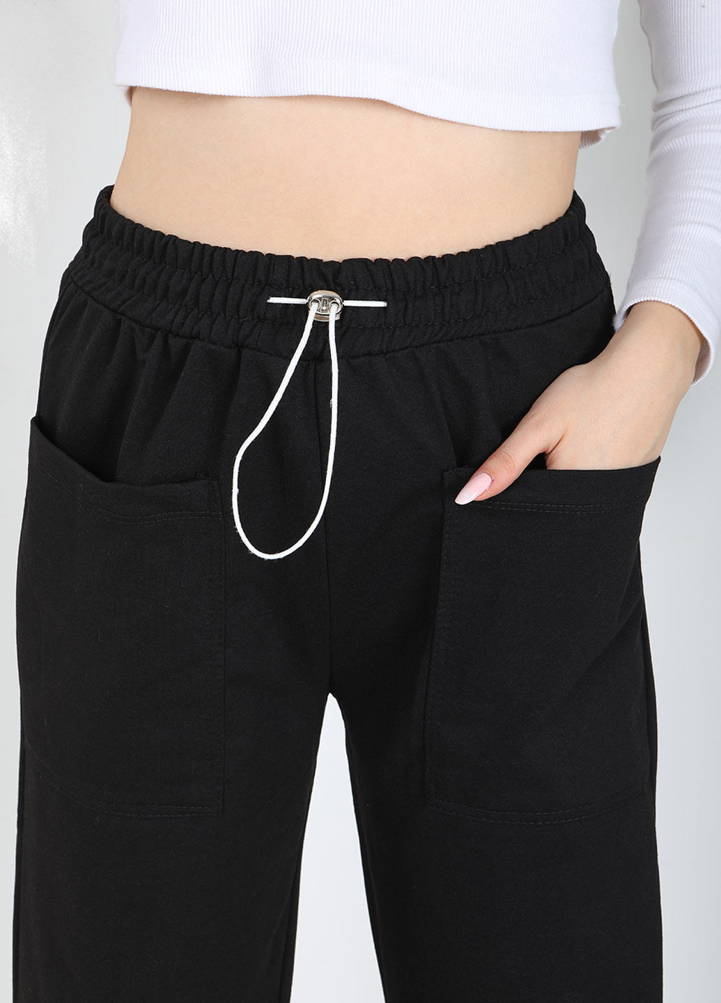 Спортивні штани жіночі палаццо трикотажні Pogi (259609524)