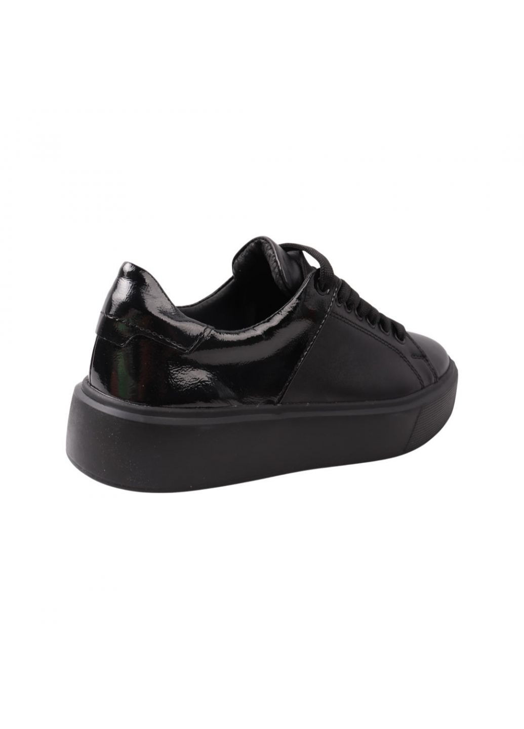 Чорні кеди жіночі maxus чорні натуральна шкіра Maxus Shoes 78-21DTC