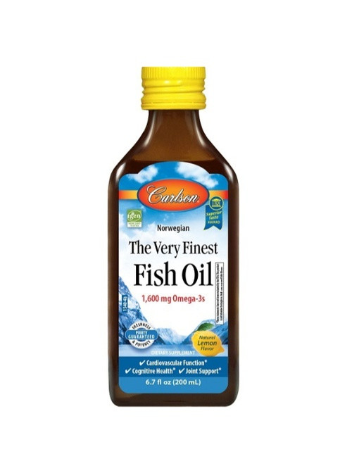 The Very Finest Fish Oil 200 ml /40 servings/ Lemon Carlson Labs (258646298)