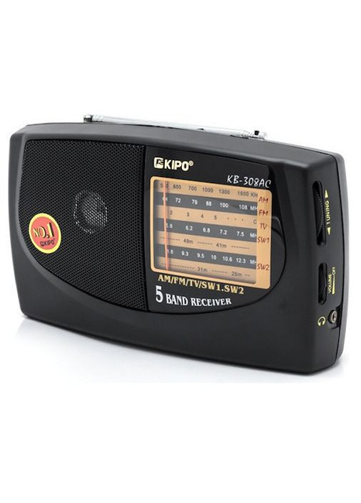 Радіо портативне KIPO KB-308 AC на 5 хвиль No Brand (276255295)
