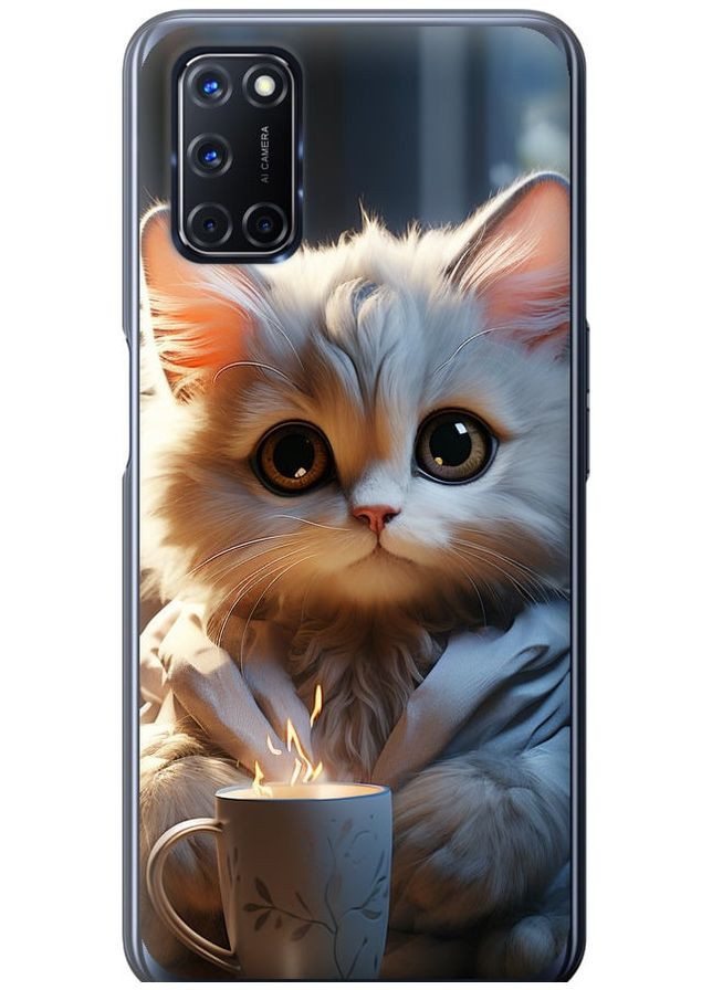 Силиконовый чехол 'White cat' для Endorphone oppo a52 (265395307)