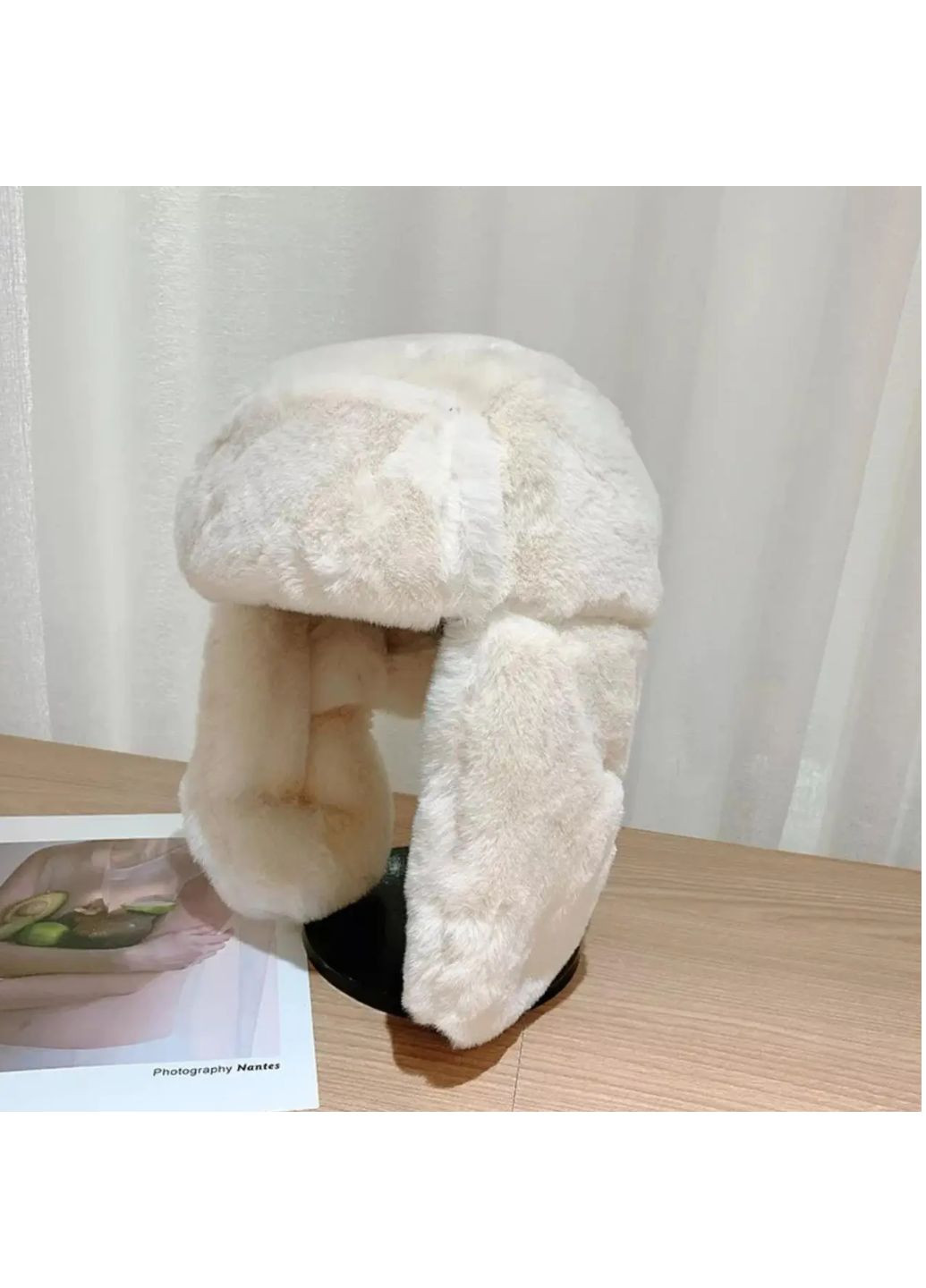 Шапка-ушанка меховая Молочный 55-58р (304) No Brand (256961418)