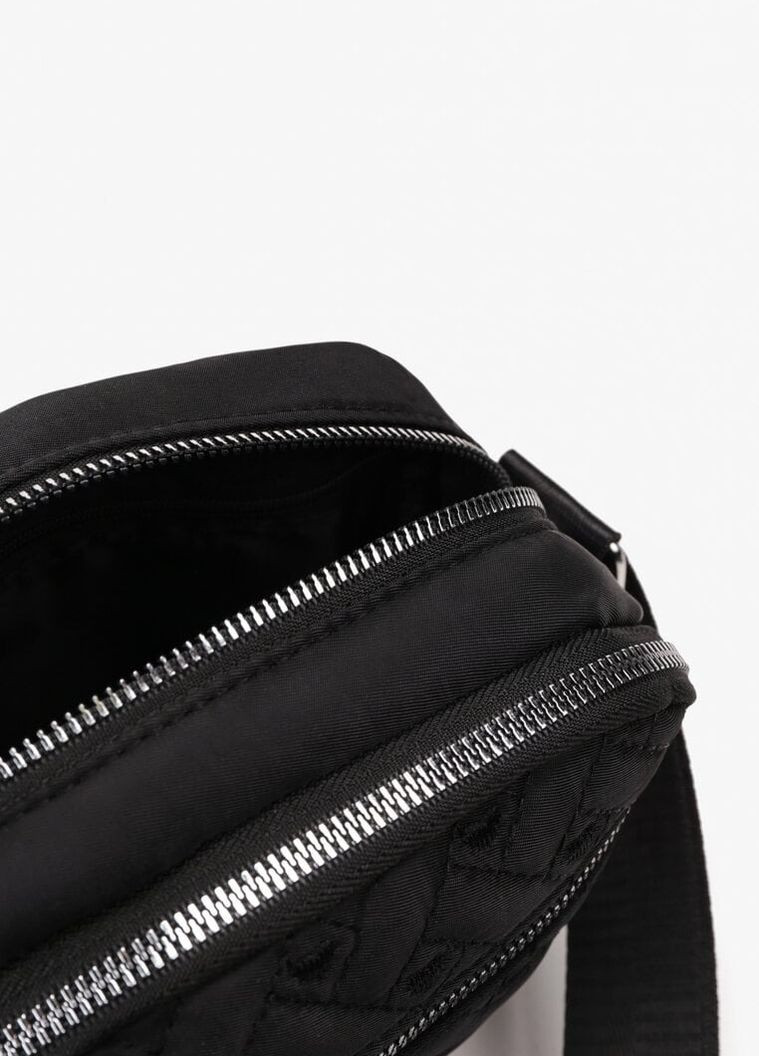 Жіноча класична сумка крос-боді на ремінці на три відділи чорна No Brand (273232534)