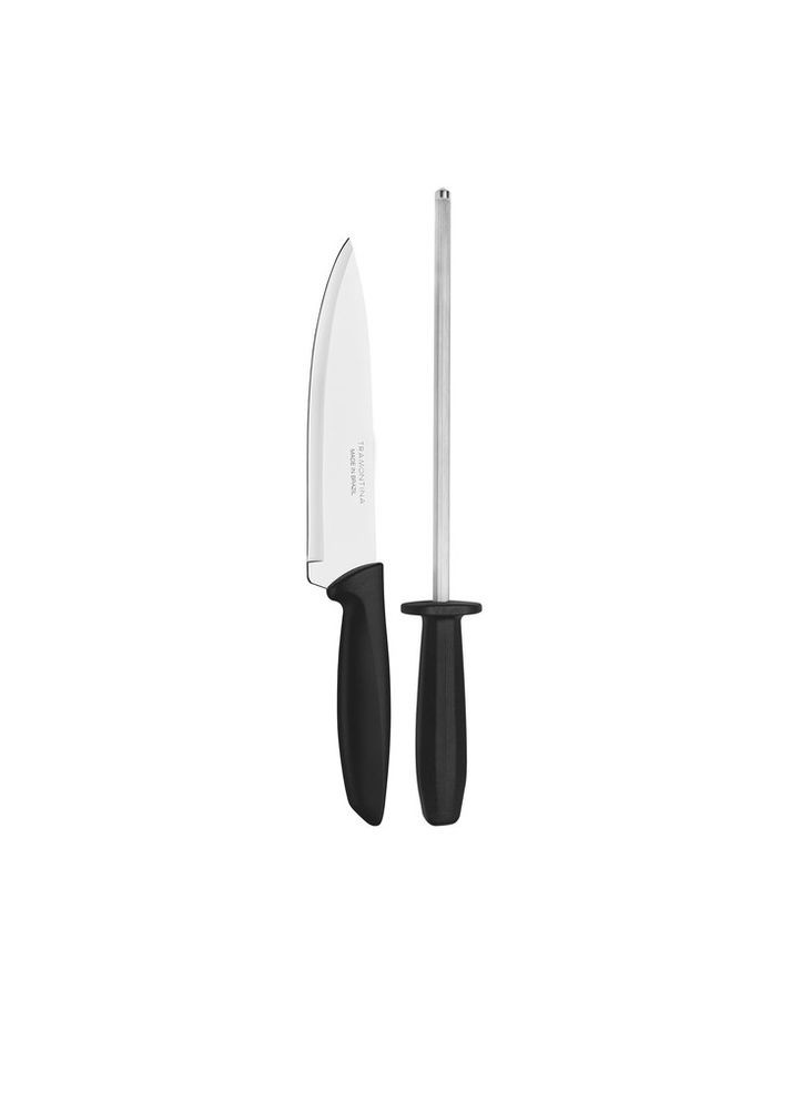 Набір ножів Plenus з 2 предметів Tramontina чорний,