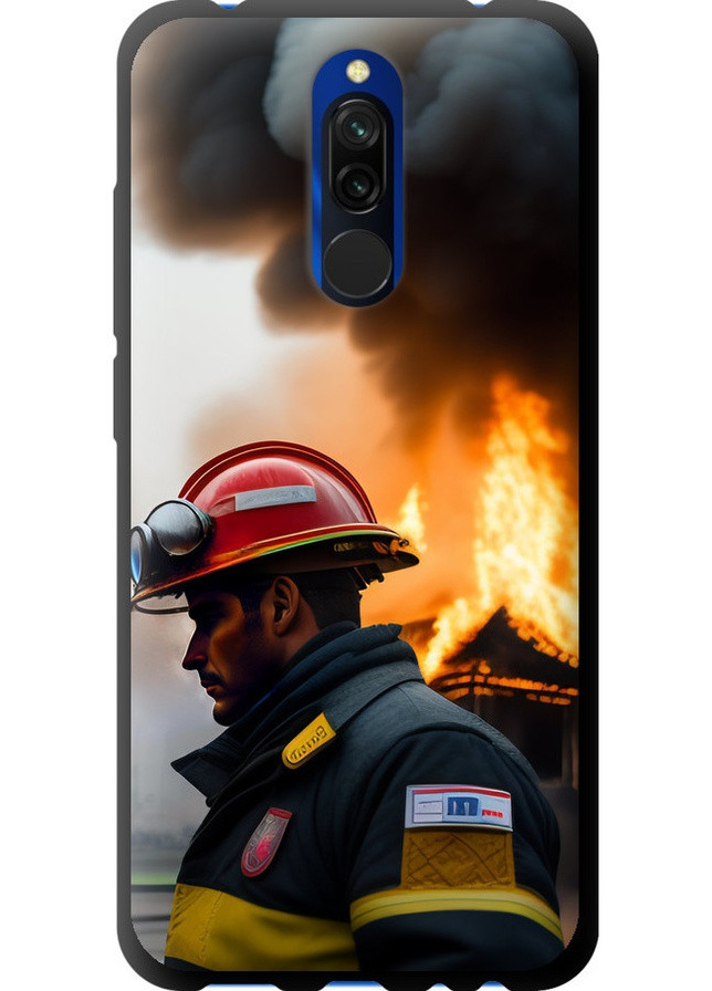TPU черный чехол 'Пожарник' для Endorphone Xiaomi Redmi 8 (258212646)