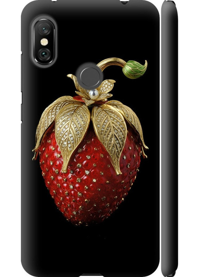 3D пластиковый матовый чехол 'Клубника v3' для Endorphone Xiaomi Redmi Note 6 Pro (259323180)