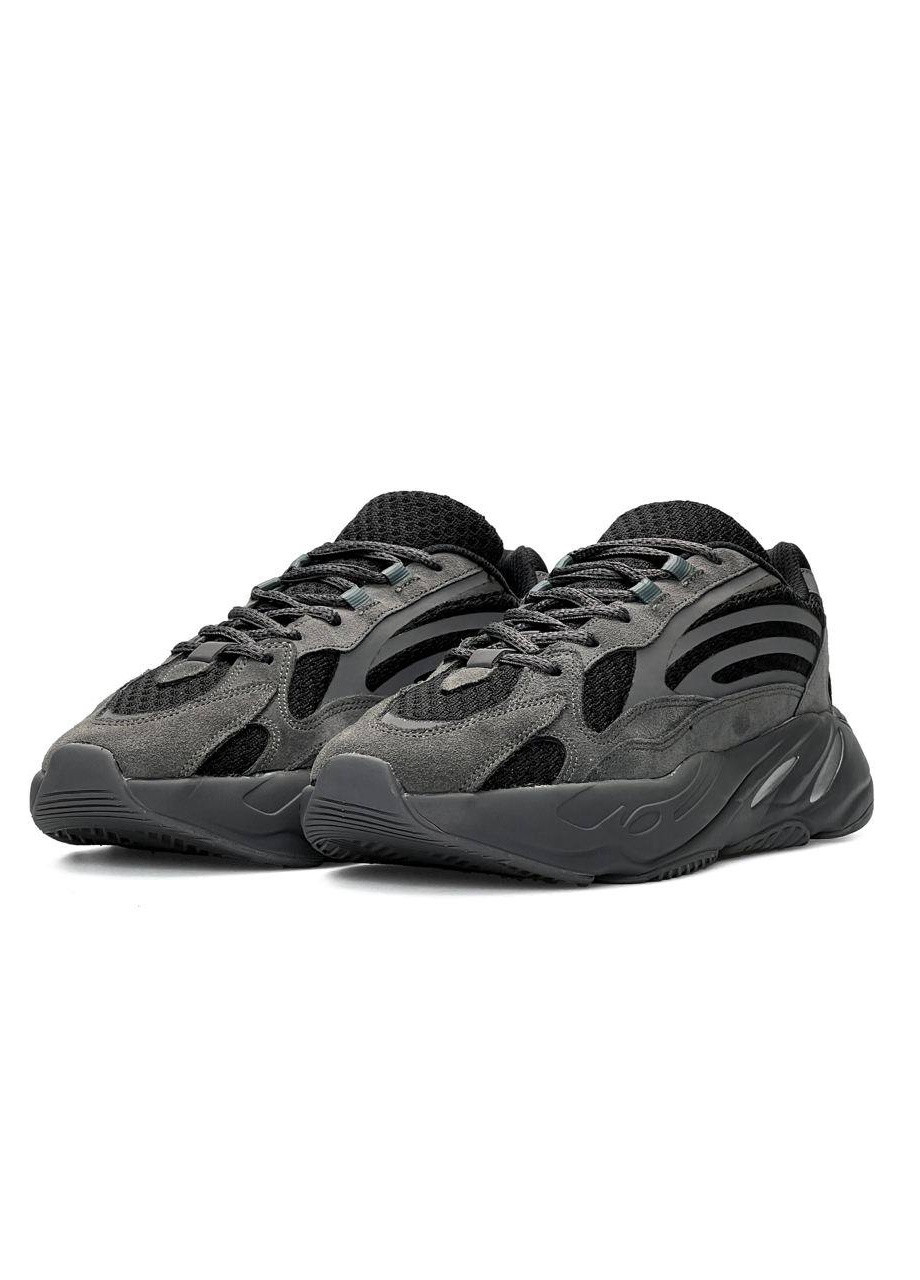 Серые демисезонные мужские кроссовки yeezy boost 700 v2 gray black no name серые adidas
