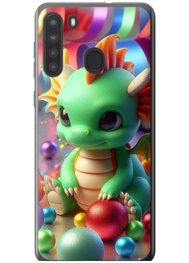 Силиконовый чехол 'Веселый дракончик' для Endorphone Samsung Galaxy A21 (275467617)