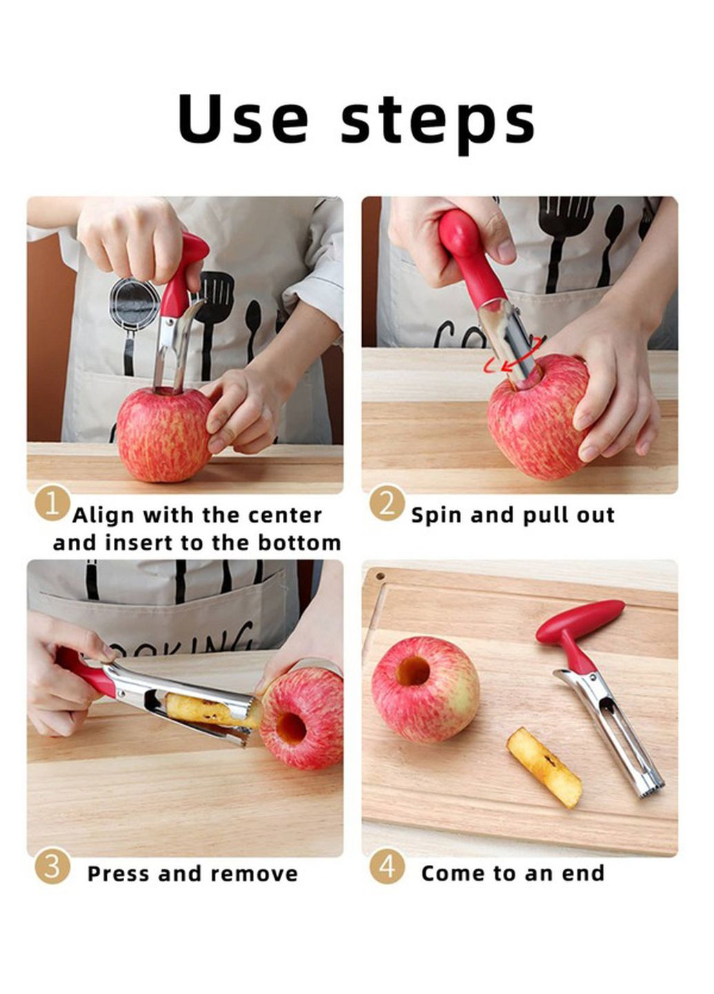 Ніж для видалення серцевини з картоплі, яблук, груш та перців 18 см Kitchen Master (271974109)