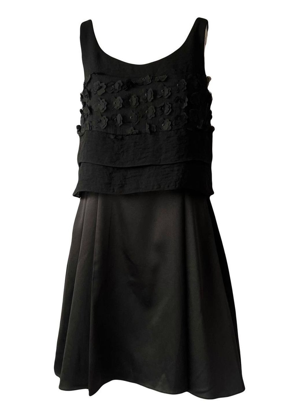 Черное вечернее, коктейльное, кэжуал, праздничный платье Naf Naf однотонное