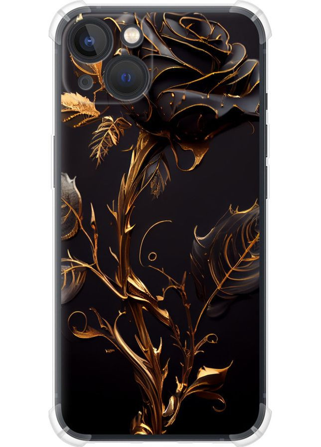 Силіконовий протиударний с посиленими кутами чохол 'Троянда 3' для Endorphone apple iphone 13 (277233719)