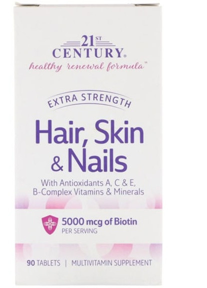 Hair, Skin & Nails, Extra Strength 90 Tabs CEN-27847 21st Century (256719721)