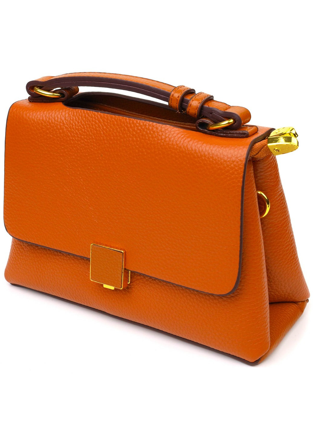Элегантная женская сумка из натуральной кожи 22073 Рыжая Vintage (260359821)