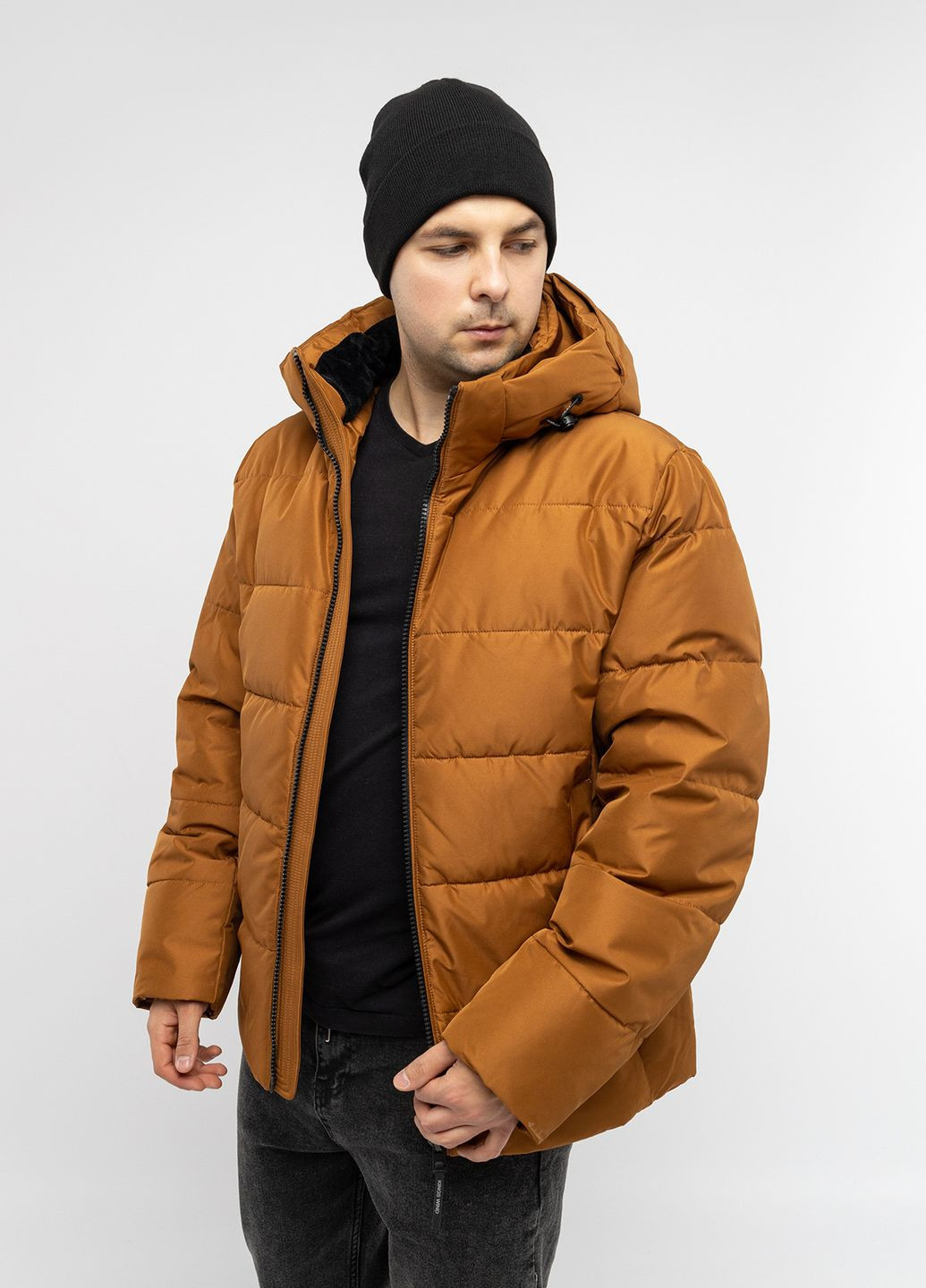 Коричнева зимня куртка чоловіча колір коричневий цб-00220553 Kings Wind