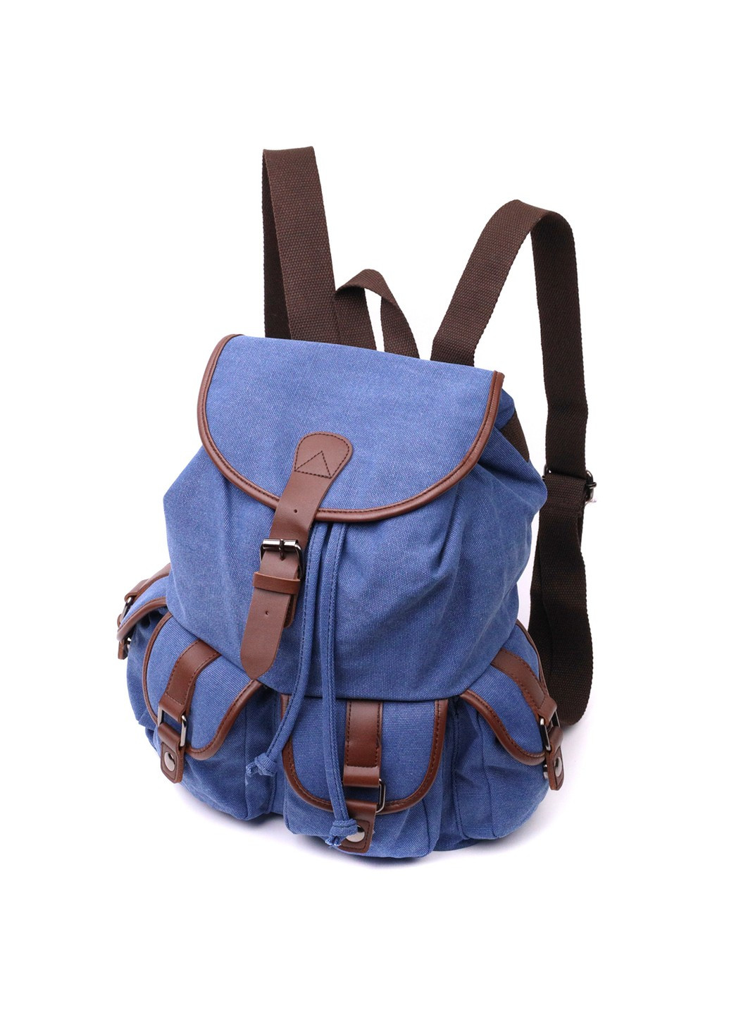 Надійний текстильний рюкзак, що закривається клапаном на магніт 22154 Синій Vintage (268036810)