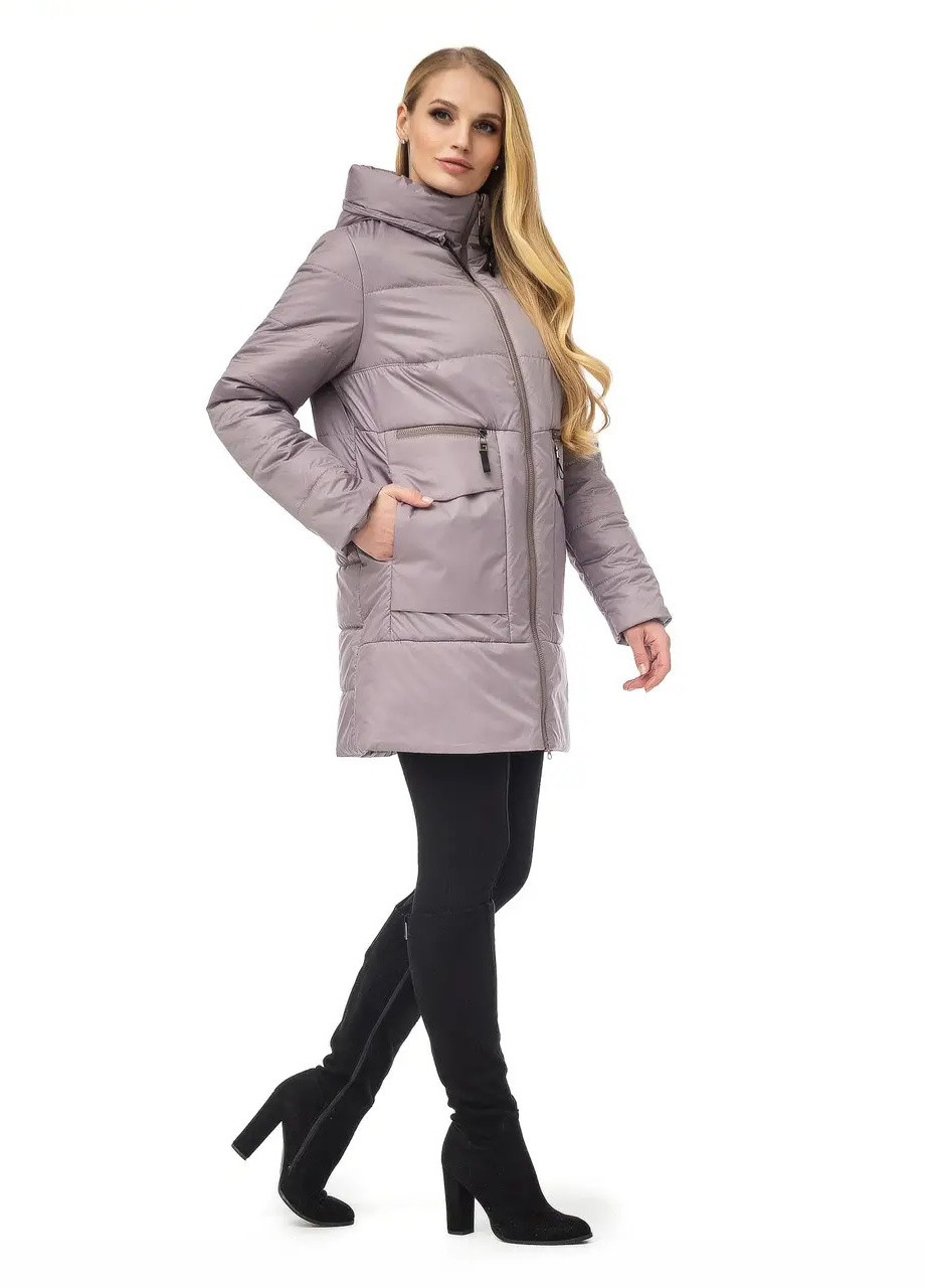 Серая демисезонная молодежная куртка женская демисезонная больших размеров SK