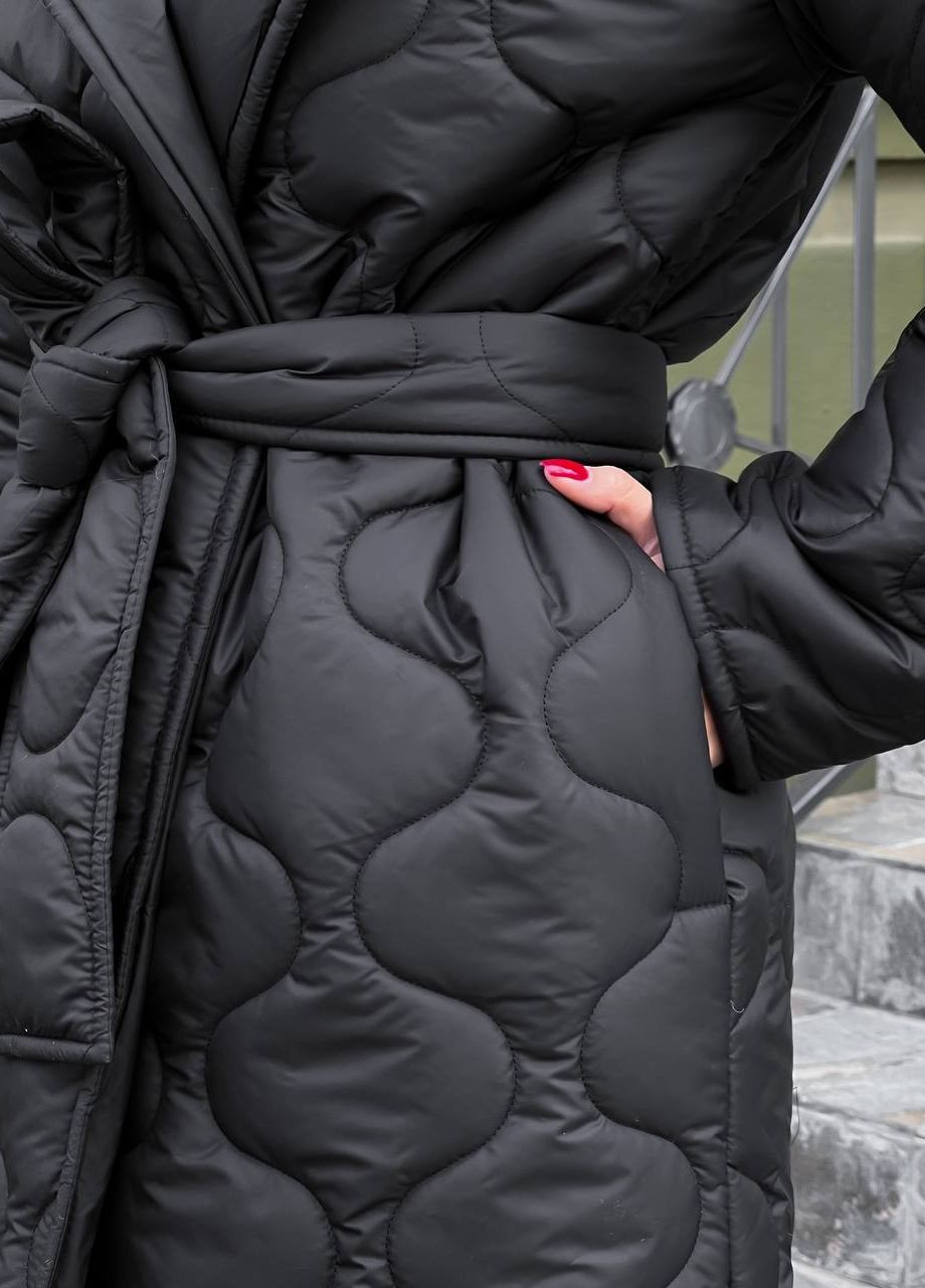 Чорна жіноча двостороння куртка плащівка No Brand