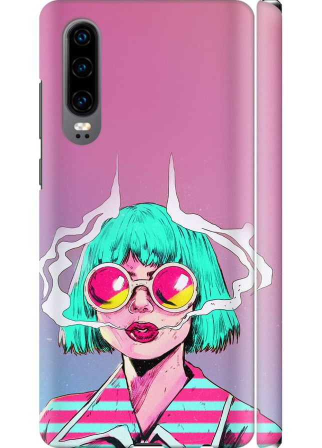 3D пластиковий матовий чохол 'Поп арт дівчина' для Endorphone Huawei P30 (276193124)