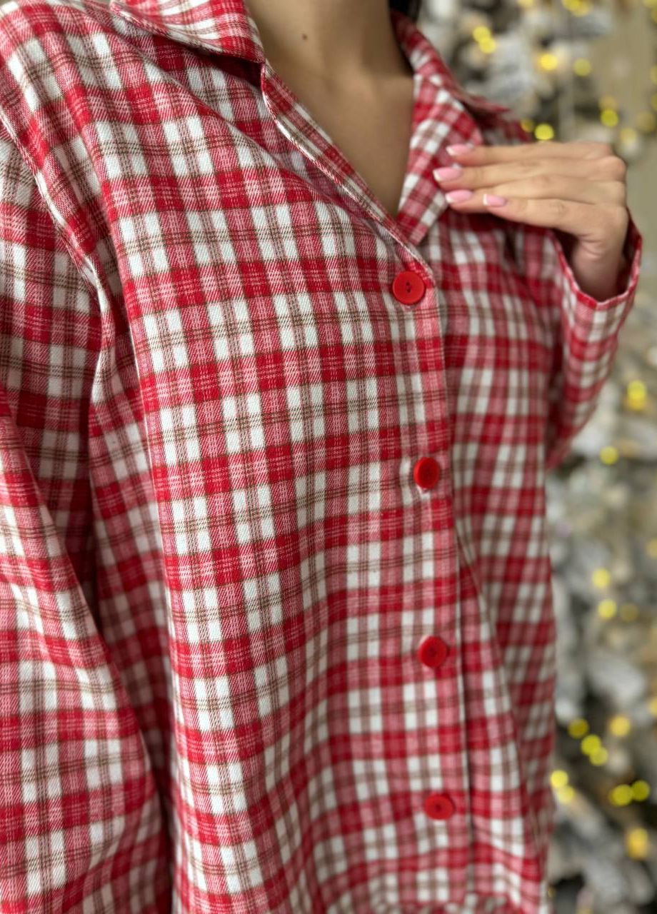 Светло-красная всесезон стильный домашний костюм-пижамка Vakko