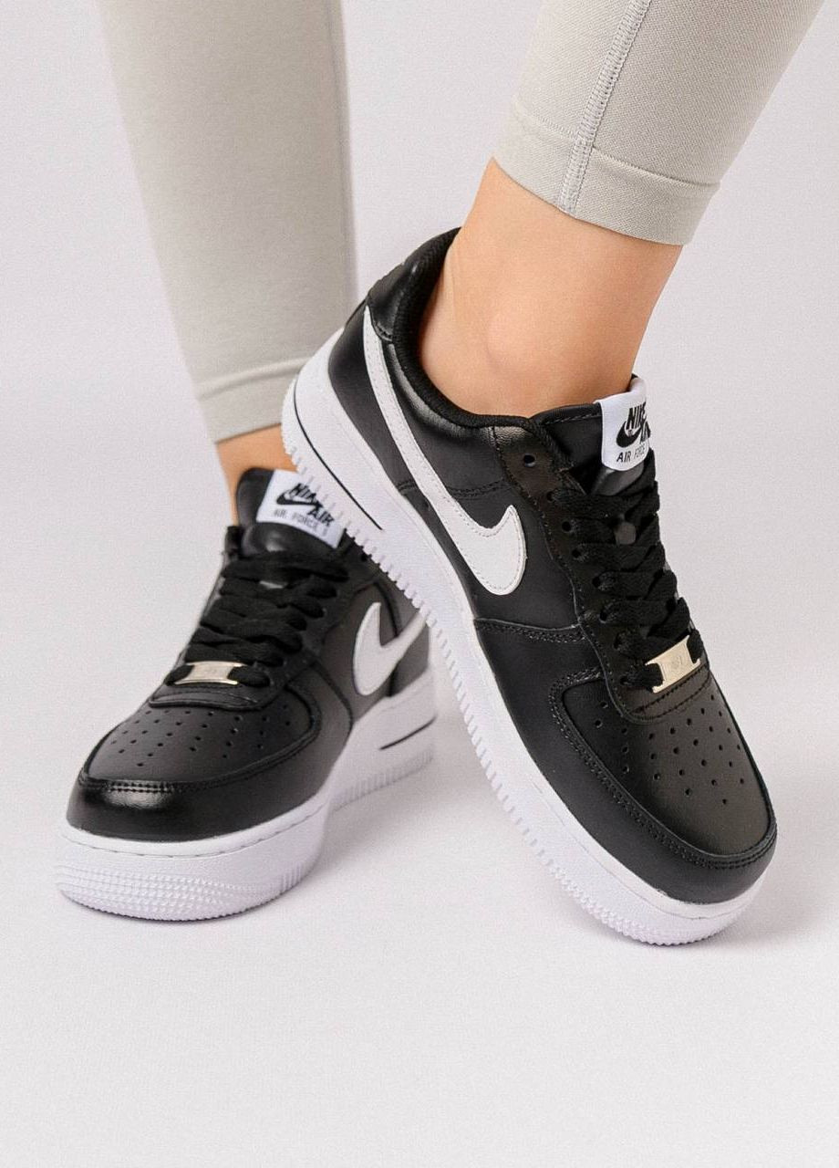 Черные демисезонные кроссовки женские, вьетнам Nike Air Force 1 PRM All Black White