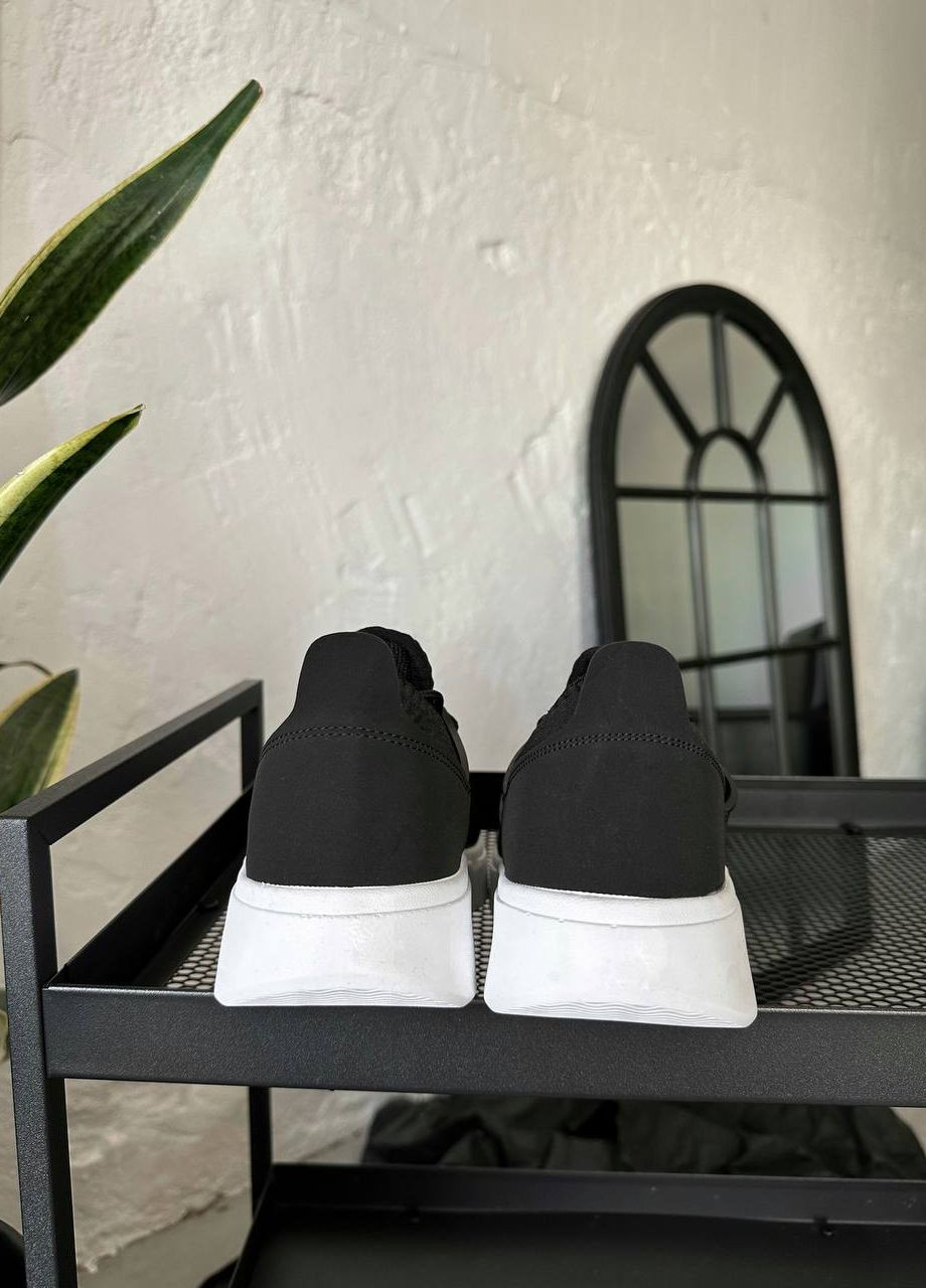 Черно-белые всесезонные мужские кроссовки No Brand