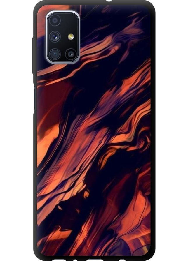 TPU черный чехол 'Черно-оранжевая абстракция' для Endorphone Samsung Galaxy M51 M515F (276311915)