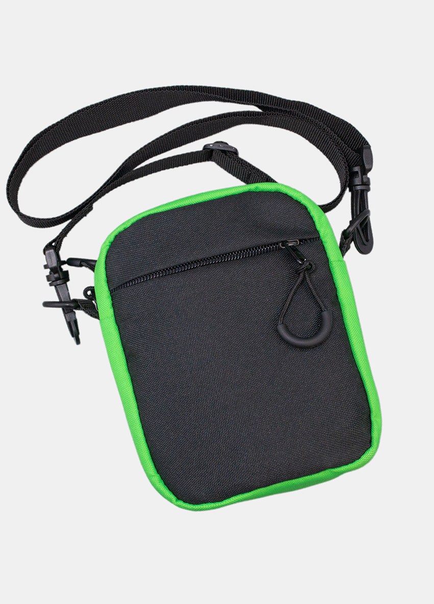 Маленькая сумка кросс-боди (через плече) СBs черная/зеленая Famk (268998267)