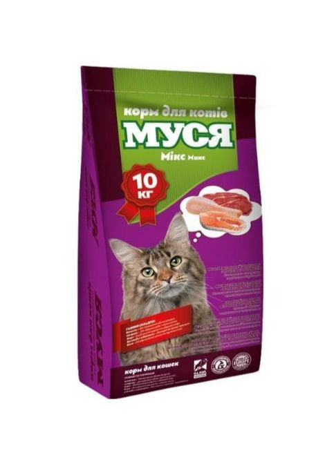МУСЯ Корм для кошек МИКС, 10 кг. Муся (275924889)