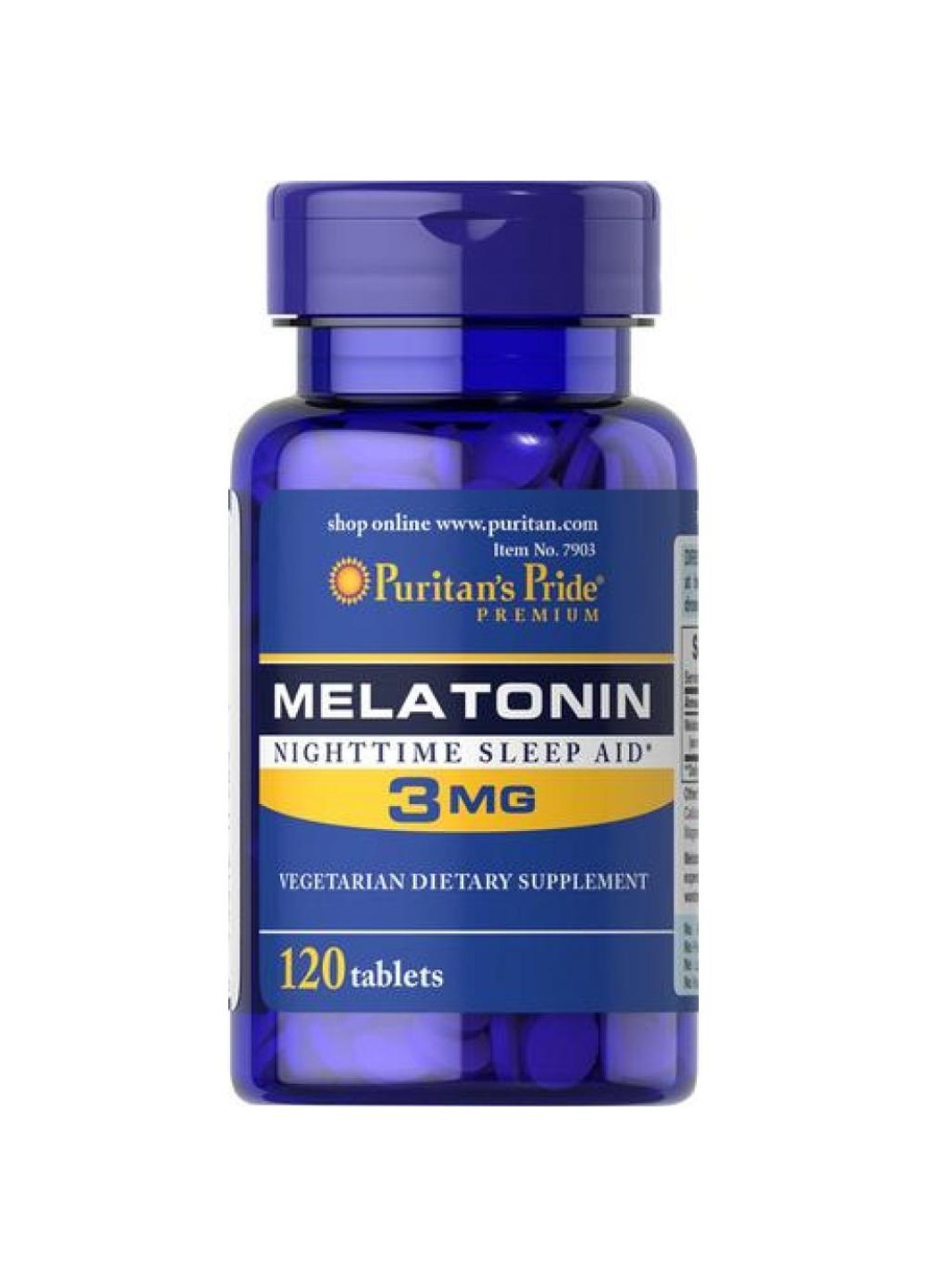 Мелатонін, Melatonin 3 мг - 120 табл Puritans Pride (271405946)