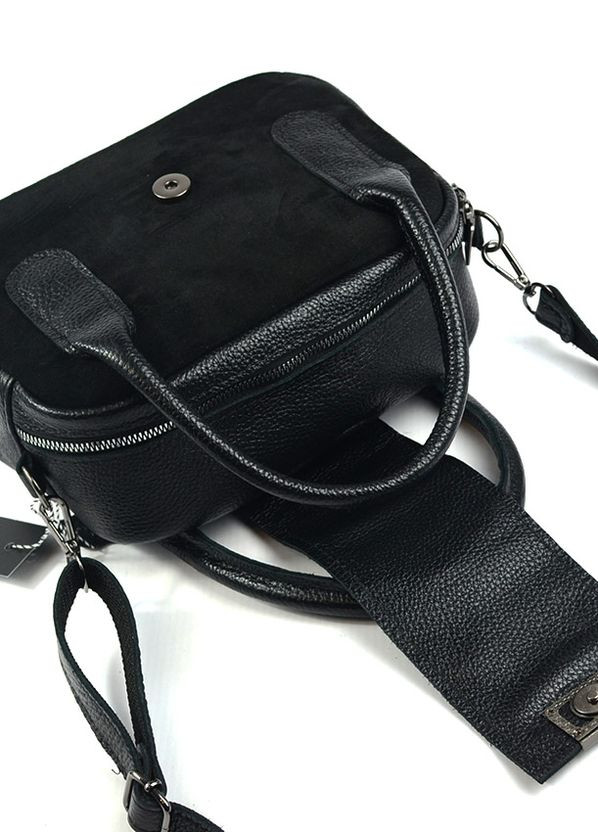 Замшевая кожаная маленькая сумка кросс-боди с ручками, мини сумочка из натуральной замши и кожи Serebro (266701160)